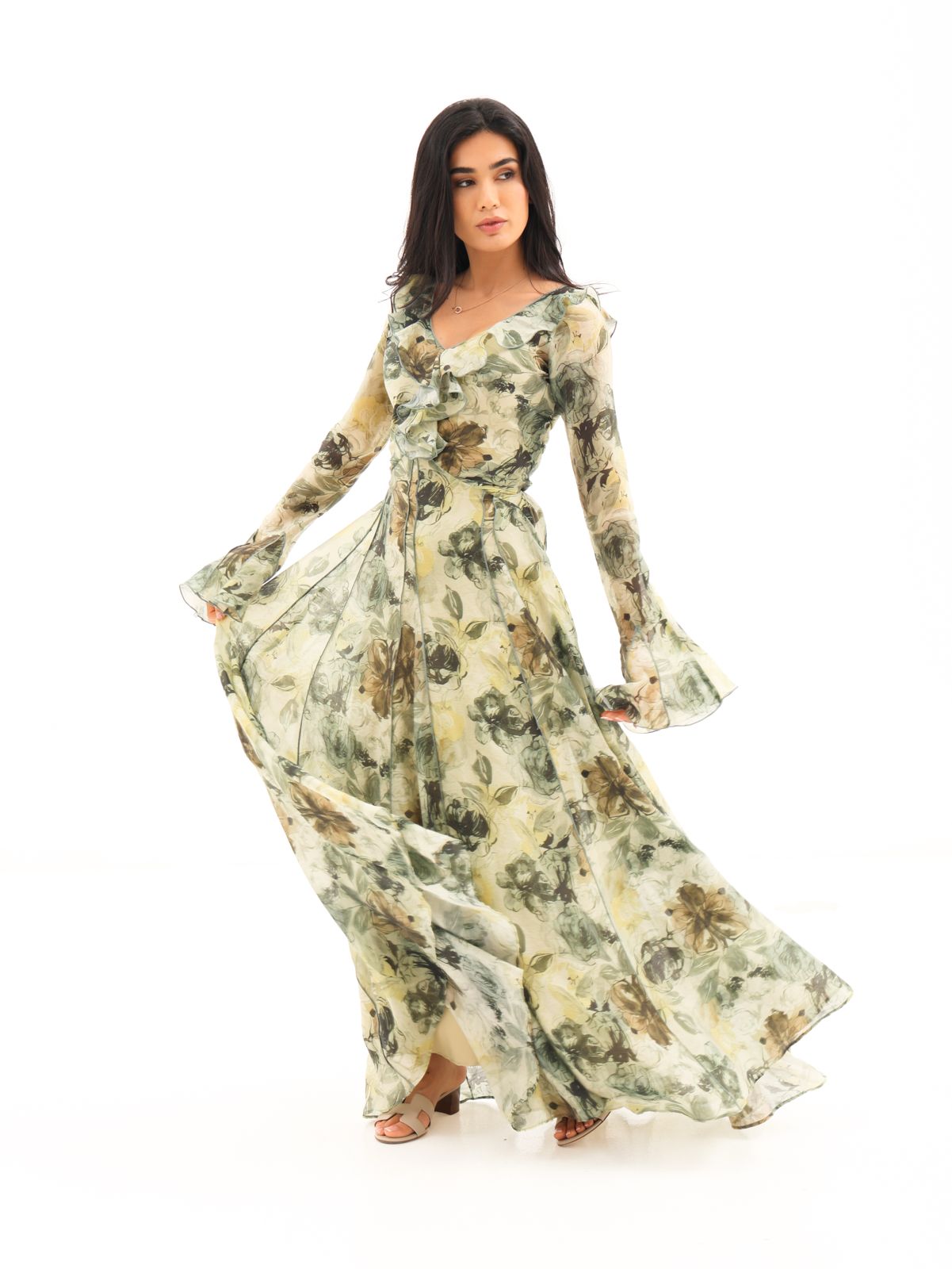 FLORAL HAVEN DRESS | Olive Bloom