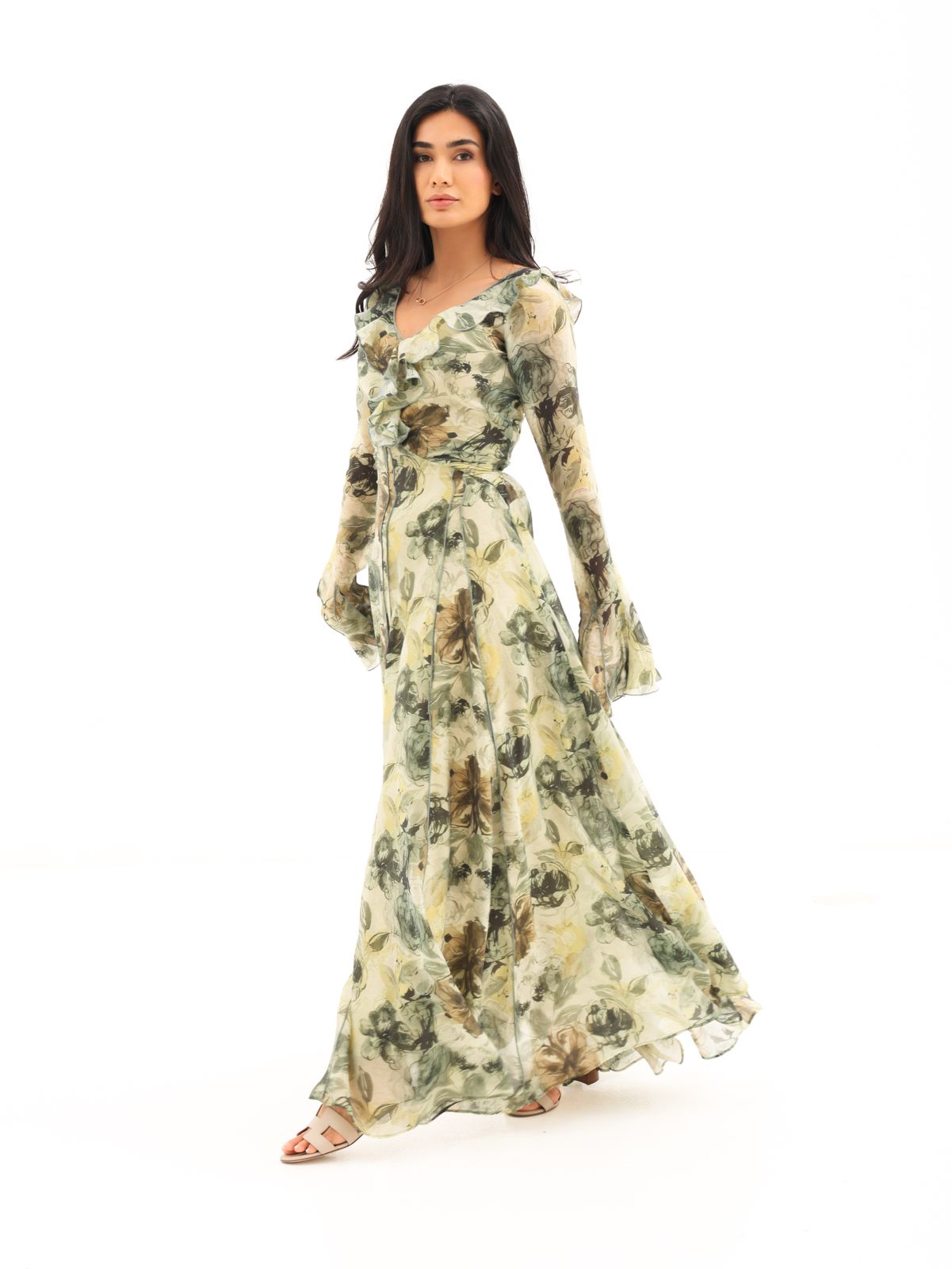 FLORAL HAVEN DRESS | Olive Bloom