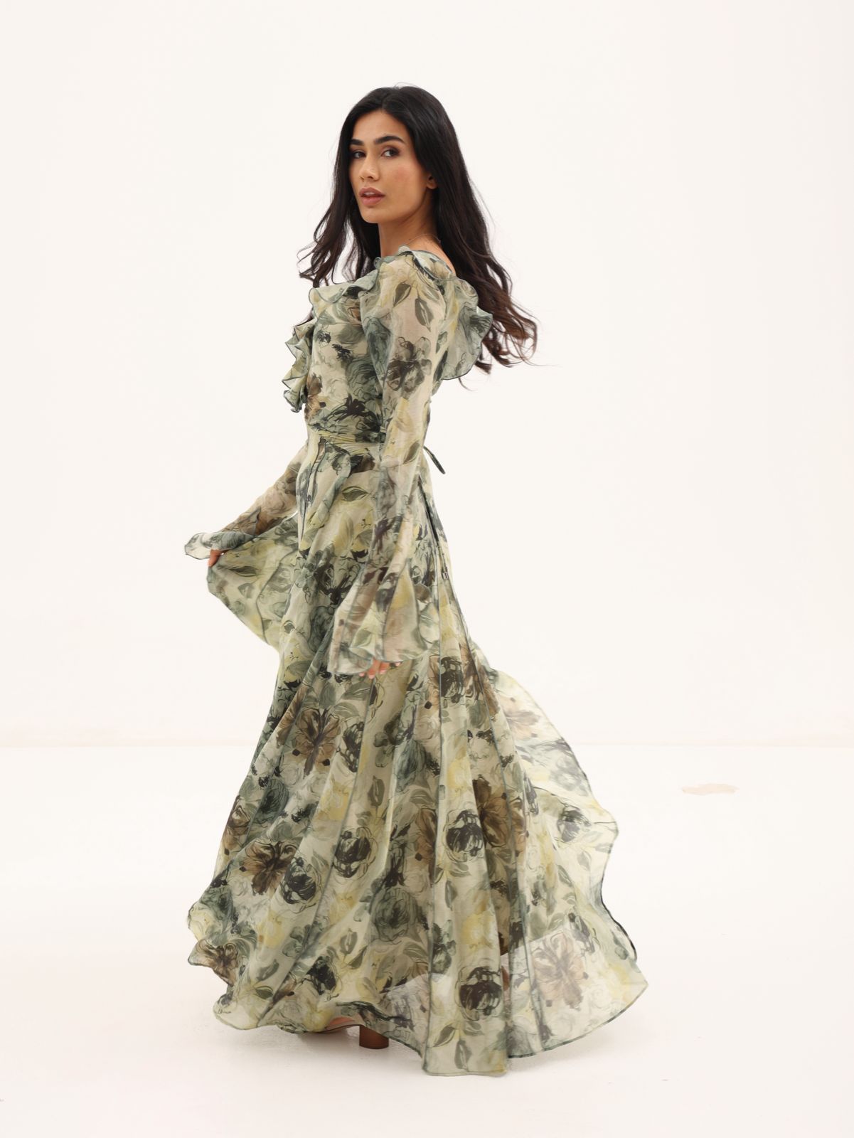 FLORAL HAVEN DRESS | Olive Bloom